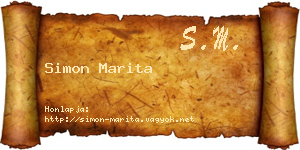 Simon Marita névjegykártya